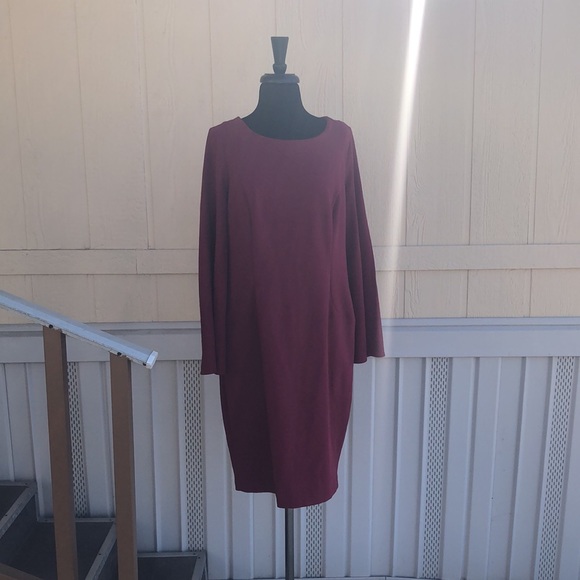 Beautiful Red CALVIN KLEIN Dress Size 14 - Picture 9 of 14